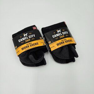 NWT CAMEL CITY Wool Work Socks - TWO PAIRS - No Show - Size XL (11.5-13.5)